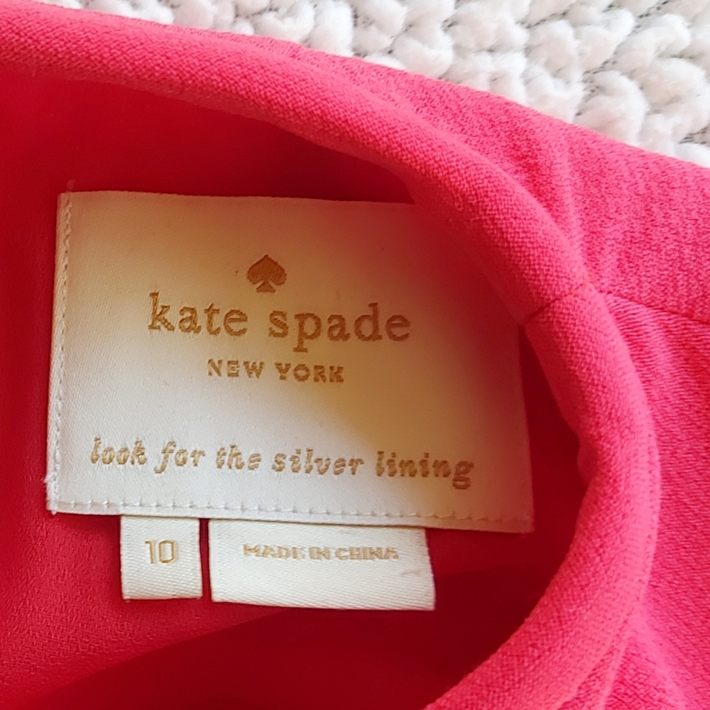 Kate Spade coral pink dress size 10 - Picture 2 of 10